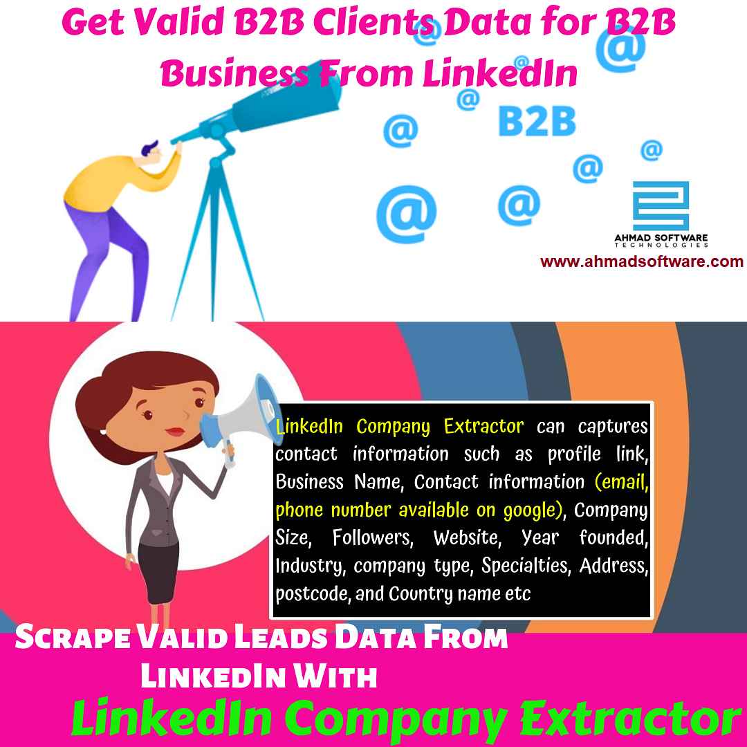 Get valid b2b clients' data for B2B business with LinkedIn Scraper 